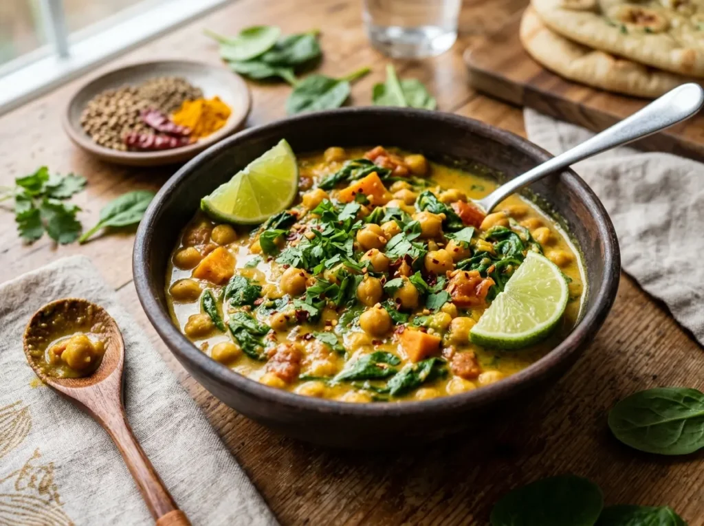 Easy Chickpea & Spinach Vegan Curry Your New Favorite Dinner