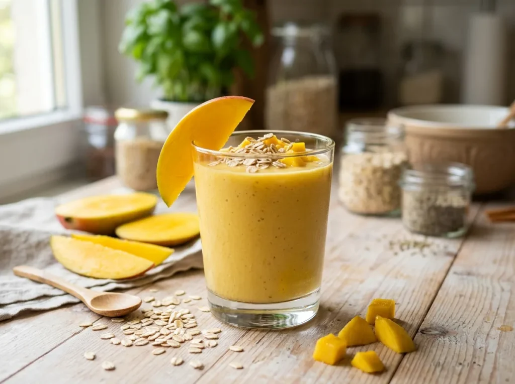 Easy Mango Oat Smoothie Without Sugar