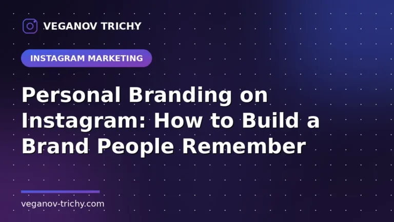 Personal Branding on Instagram - Veganov Trichy